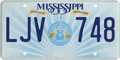 MS license plate LJV748