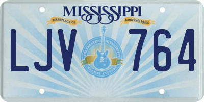 MS license plate LJV764