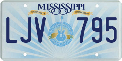 MS license plate LJV795