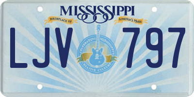 MS license plate LJV797