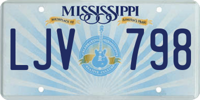 MS license plate LJV798