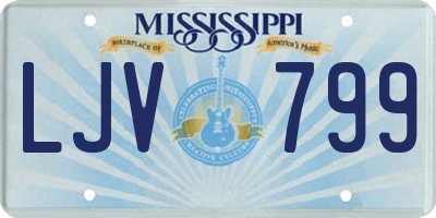 MS license plate LJV799