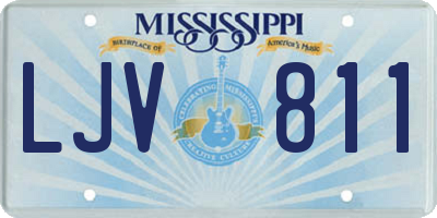 MS license plate LJV811