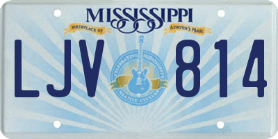 MS license plate LJV814
