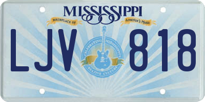 MS license plate LJV818