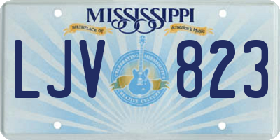 MS license plate LJV823