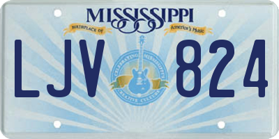 MS license plate LJV824