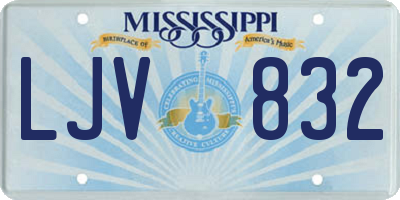 MS license plate LJV832