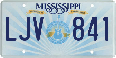 MS license plate LJV841