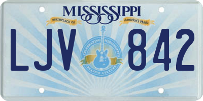 MS license plate LJV842
