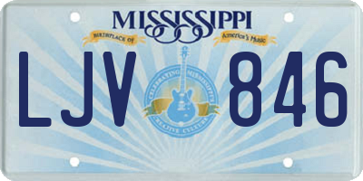 MS license plate LJV846