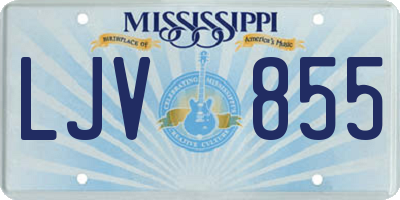 MS license plate LJV855