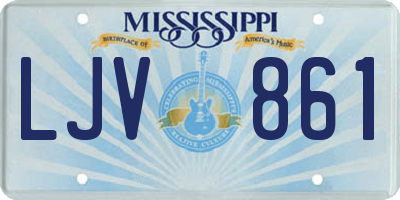 MS license plate LJV861
