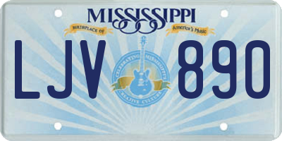 MS license plate LJV890