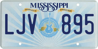 MS license plate LJV895