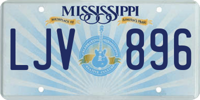 MS license plate LJV896