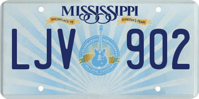 MS license plate LJV902