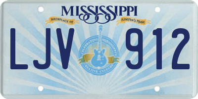 MS license plate LJV912