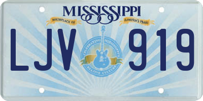 MS license plate LJV919