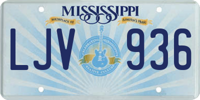 MS license plate LJV936