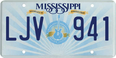 MS license plate LJV941