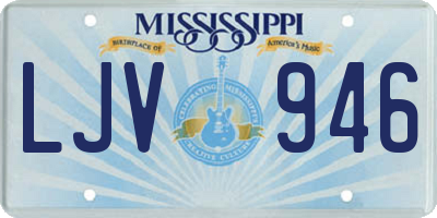 MS license plate LJV946