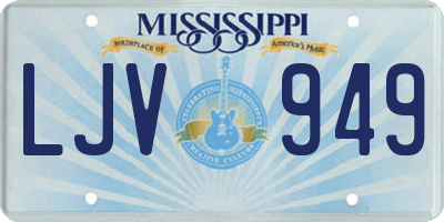 MS license plate LJV949