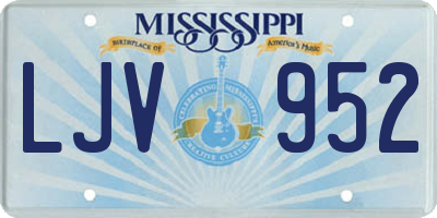 MS license plate LJV952