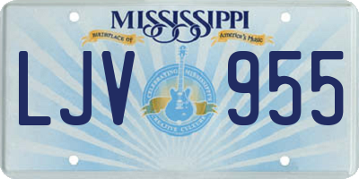 MS license plate LJV955