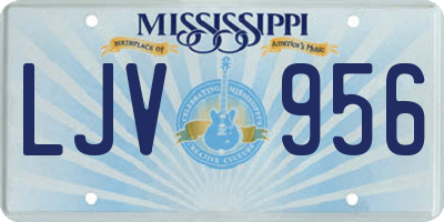 MS license plate LJV956