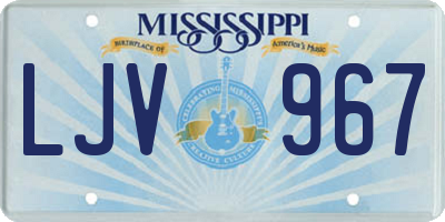 MS license plate LJV967