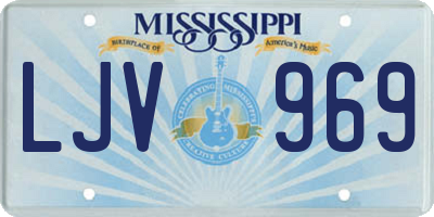 MS license plate LJV969