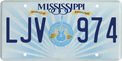 MS license plate LJV974