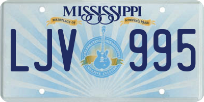 MS license plate LJV995