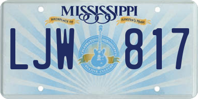 MS license plate LJW817