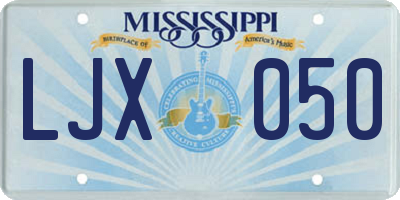 MS license plate LJX050
