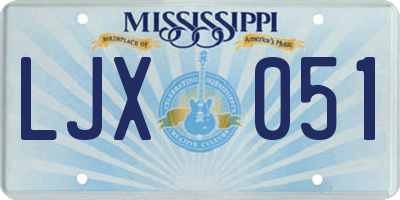 MS license plate LJX051