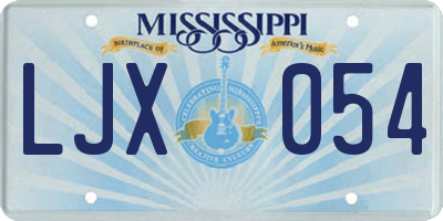 MS license plate LJX054
