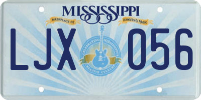 MS license plate LJX056