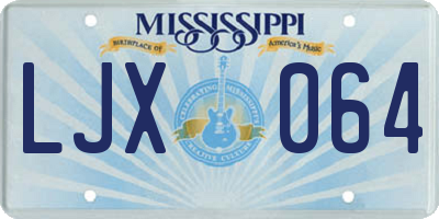 MS license plate LJX064