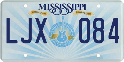 MS license plate LJX084