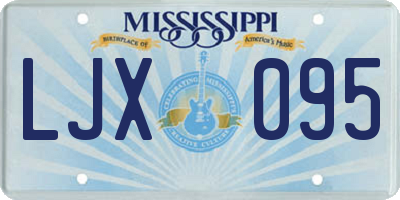 MS license plate LJX095