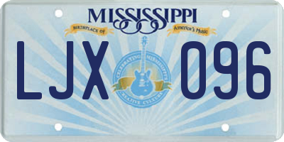 MS license plate LJX096