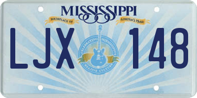MS license plate LJX148