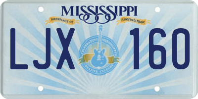 MS license plate LJX160