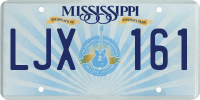 MS license plate LJX161