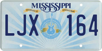 MS license plate LJX164