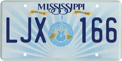MS license plate LJX166