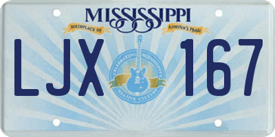 MS license plate LJX167