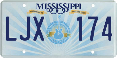 MS license plate LJX174